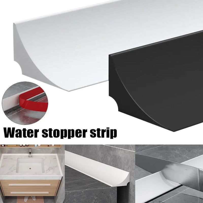 Self-Adhesive Silicone Bathroom Water Stopper Water Retaining Strip Bendable Bathroom Door Washing Machine Shower Dam Barrier