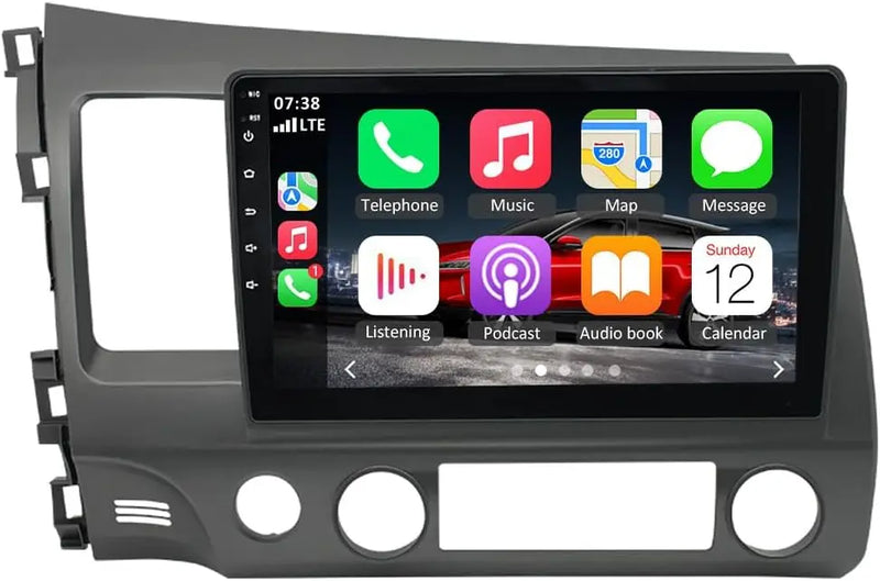 Wireless 10.1" Car Radio for Honda Civic 2006-2011 CarPlay Android Auto Touch Screen Car Stereo with Rear Camera GPS WIFI 2G+32G