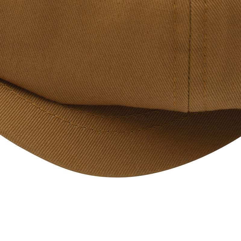 BOTVELA Newsboy Cap Men's Twill Cotton Eight Panel Hat Women's Baker Boy Caps Retro Big Large Hats Male Boina Black Beret 003