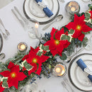 Weihnachtsstern Weihnachtsblumen Girlande Lichterkette Christbaumschmuck Innen/Außen Partydekoration Weihnachtsdeko Navidad