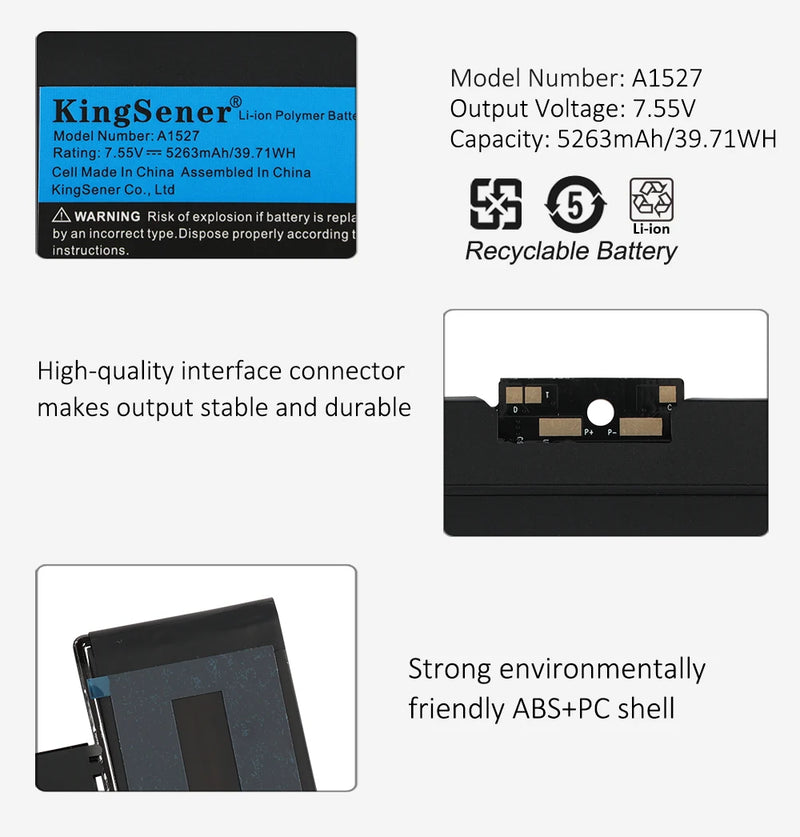 KingSener A1527 A1705 Laptop Battery for APPLE Macbook pro 12" A1534 2015 2016 2017 year  MF855 MJY32CH/A MK4M2 EMC2746 EMC2991