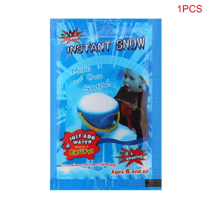 1/5/10bag Christmas Fake Magical Instant Snow Fluffy Super Absorbant Party Supplies Decorations For Christmas Wedding Snowflake