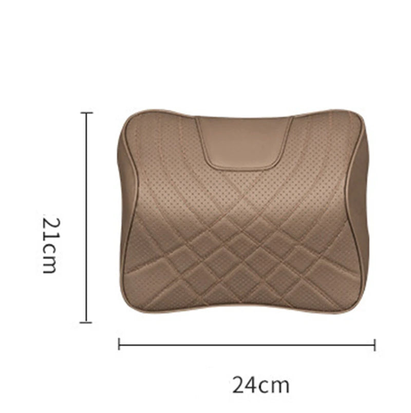 Car Leather Headrest Universal Car Seat Neck Pillow Rest Support Cushion Memory Foam Head Support Rest Protector Car Accessories