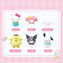 Sanrio Series Ice Cream Cone Building Blocks Hello Kitty Kuromi Pochacco Cinnamoroll Bricks Model Desktop Display Kids Toys Gift