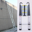 DayPlus Multi-Purpose 6.2M Telescopic Ladder with Removable Hook Aluminium Folding Ladder Non-Slip Extendable Robust 150kg/330lb