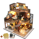 Cutebee Miniature Dollhous Japanese Style Doll House Accessories Furniture Miniatures Building Mini Wooden Roombox Toy Gift