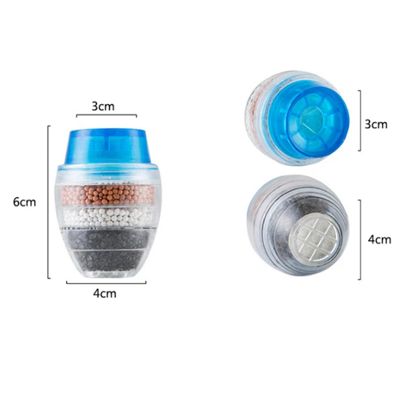 Home Convenient Faucet Water Filter PP+PVC Material Water Purifier Anti Splash Activated Carbon Filter