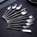 Helles Silber 18/10 Edelstahl Luxus Besteck Tafelservice Messer Löffel Gabel Essstäbchen Besteck-Set Spülmaschinenfest