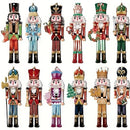 12 Stück Weihnachten Holz Nussknacker Soldat Anhänger Weihnachtsbaum Hängende Dekoration 2025 Weihnachtsschmuck für Zuhause Neujahrsgeschenk