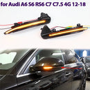 Dynamic LED Turn Signal Lights Rearview Mirror Indicator Blinker Repeater For Audi A6 C7 C7.5 RS6 S6 4G 2012-2018