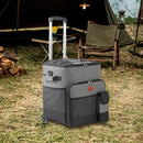 35L Collapsible Rolling Cooler Large Capacity Folding Picnic Trunk Leakproof Outdoor Moving Container for Beach Camping Travel