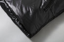 The Obsidian Down | Hand-Crafted Shiny Puffer with White Duck Down Insulation