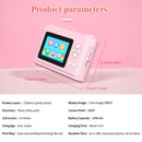 Portable Children's Digital Camera 2.4 Inch 1080P Dual-camera instant Printed camera MP3 Playback With 3 rolls of printing paper