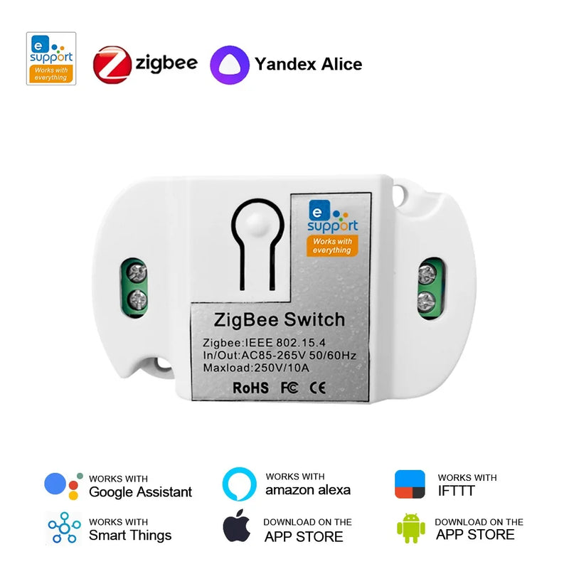 Diy Smart Wireless WiFi Zigbee Switch Module Smart Home Automation Remote Control Relay Zigbee Switch Alexa Smart Things eWelink