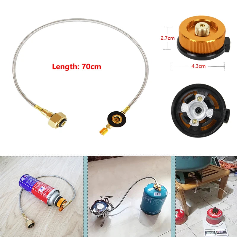 Outdoor Camping Gas Stove Gas Refill Adapter Propane Cylinder Filling Adapter Gas Tank Furnace Connector Accessories
