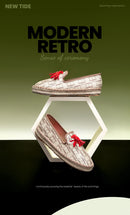 Flat CHCH Women's Shoes New Comfortable Vacation Fabric Casual Shoes Hemp Bottom Non slip Walking Woman Shoes