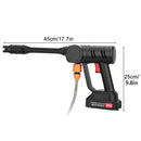 Cordless Car Washer Adjustable Nozzle 2 Batteries 1 Charger with Bucket Water Pipe 180w High Pressure Jet Water Wash Cleaner