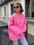 Wolfeel Oversized Hoodies & Sweatshirts for Women Autumn Winter Thick Warm Fleece Sweatshirt Girls Streetwear Loose Pullovers