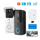 5G 2.4G WLAN Video Türklingel 1080P Tuya Smart Outdoor Funk-Gegensprechanlage Wasserdichte Wireless Kamera mit AC/DC-Stromversorgung