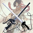 Anime AOT Weapon Sword 1:1 Mikasa Eren Rivaille 95cm Cosplay Gun Sword Accessories Weapon Sword Model