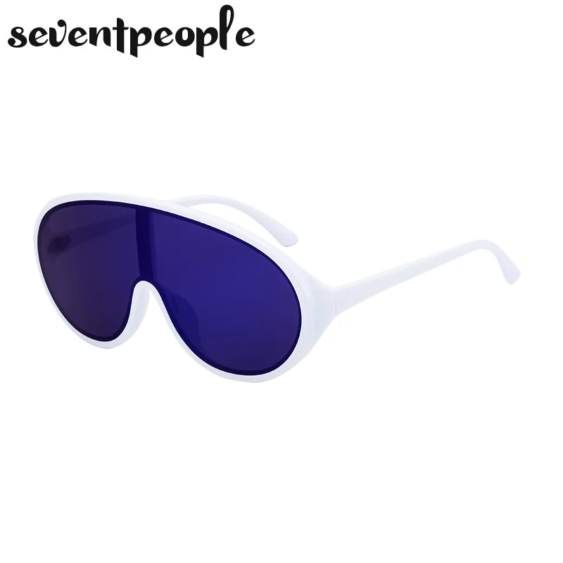 Oversized Shield Sunglasses Women Men 2025 Luxury Brand Designer Fashion One-Piece Sun Glasses For Female Punk Big Frame Shades