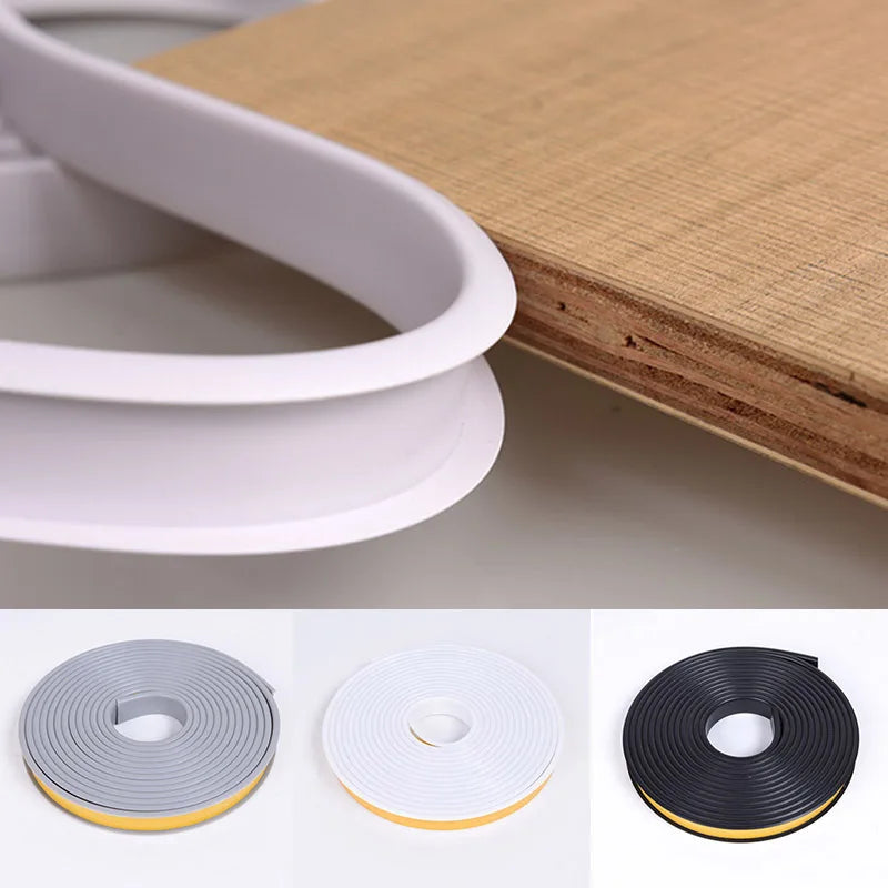 Self-adhesive Edge Banding Strip Furniture Wood Board Cabinet Table Chair Protector Cover U-shaped Silicone Rubber Seal Strip