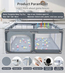 2026 Baby Playpens Light Gray Corralito for Baby Playground with Pull Ring Child Safety Barrier Fence Ball Box Game Playpen