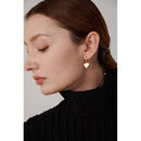 Yhpup Stainless Steel Heart Huggie Earrings Stylish Metal Love Hoop Earrings for Women Girlfriend Gift бижутерия для женщин New