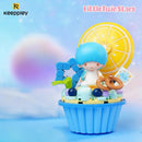 New Keeppley Sanrio Building Block Kuromi Gemini Hellokitty Cartoon Ice Cream Cake Decoration Model Children's Toy Birthday Gift