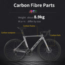 SAVA A7 Carbon Rennrad für Erwachsene Carbonfaserrahmen mit SHIMANO 105 22 Gängen und mechanischer Scheibenbremse