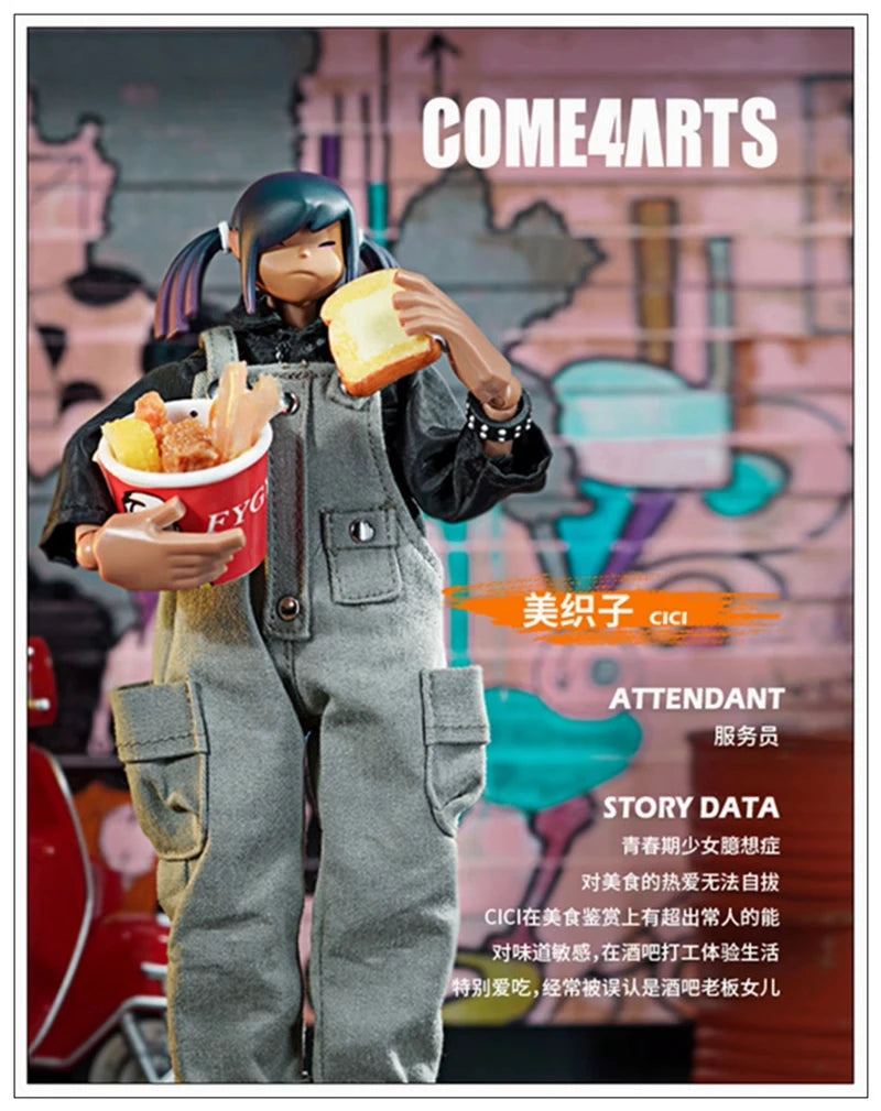 Come4arts Street Corner Bar Series Anime Action Figures Season 1 Soldier Corner Bar Beer can bjd Toy kids Christmas Gift