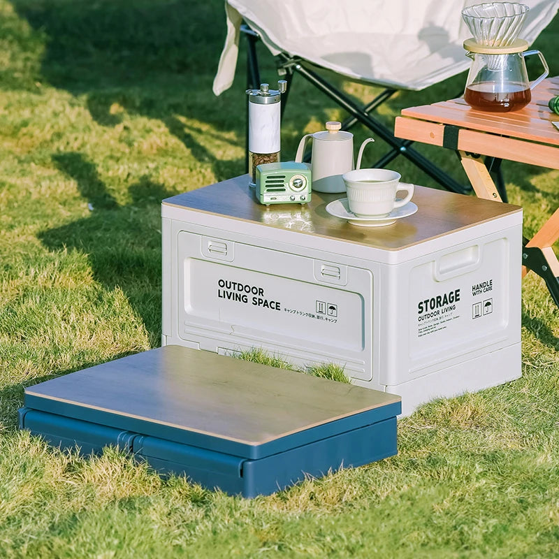 Outdoor Camping Storage Box, Portable Picnic Folding Box With Large Capacity, Organize Your Home & Car With This Foldable, Moist