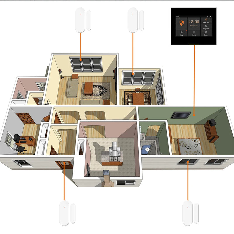 Staniot DS100 Tuya 433mhz Alarm Accessories Smart Remote Control Wireless Door and Window Alarm Sensor Door Open/Closed Detecors