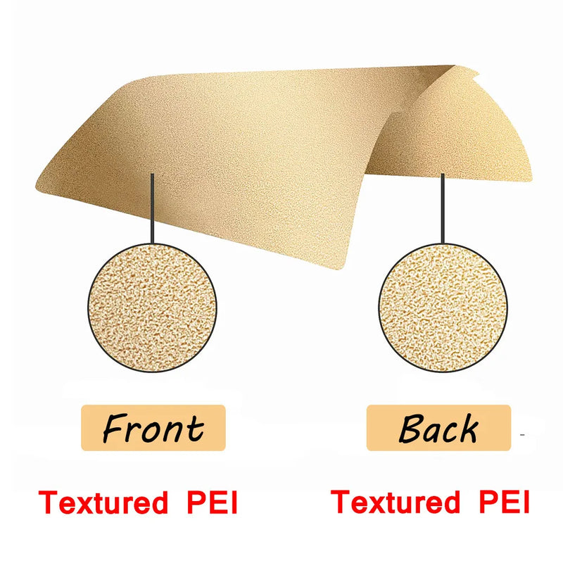 250x250mm For QIDI Q1 Pro, Ankermake M5 PEI Sheet Double Sided Powder Coated Spring Steel Sheet Textured PEI For Anker Make M5