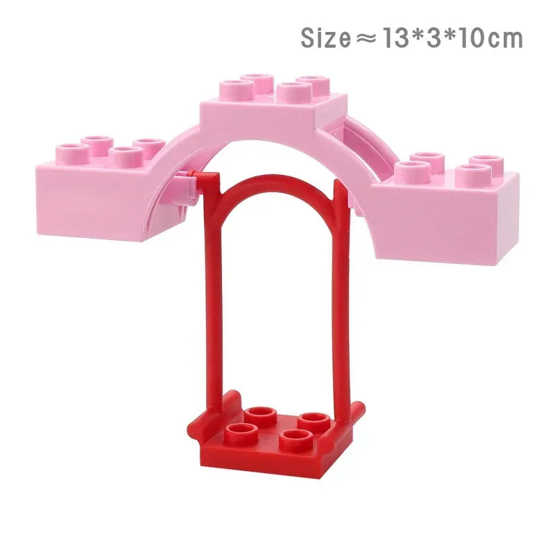 Big Size Building Blocks Compatible Large Bricks Figure Family House Bed Outdoor Camping Children Kids Educational Creative Toys