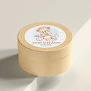 Custom Cartoon Teddy Bear Stickers Welcome Baby Boy Girl Stickers Labels Personalized New Born Gender Reveal Baby Shower Decor