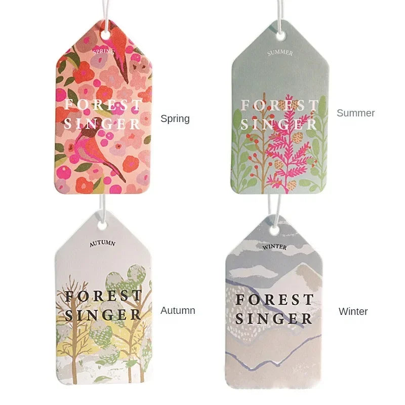 Air Freshener Four Seasons Car Perfume Long-lasting Aromatherapy Fragrance Piece Pendant  Aromatizador De Ambiente 1/3/4/8PCS