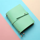 Soft PU Leather A5 Notebook Passport Style Solid Color Creative Fresh Loose-Leaf Notepad Student Stationery Diary Book 135x105mm