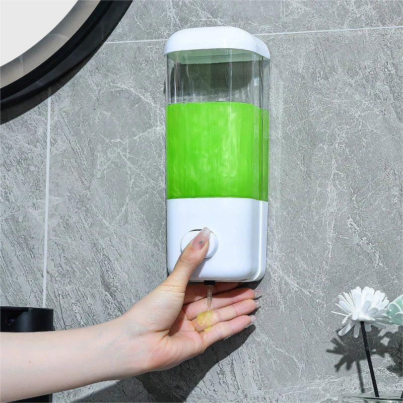 500ML Liquid Soap Pump Dispenser Wall Mount Shower Shampoo Lotion Container Hand Wash Soap Liquid Dispenser for Bathroom Kitchen