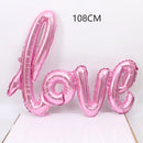 1PC I love you heart shaped foil balloon Valentine's day romantic wedding wedding room decoration decoration