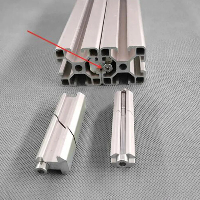 European Standard Aluminum Profile One-Line Connector Parallel Clamping Head 20 30 40 45 Docking Fixed Block Built-in Connector