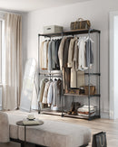 SONGMICS Schrank, Kleiderschränke, Freistehender Kleiderschrank, Kleiderständer, Garderobe, Stoffregale