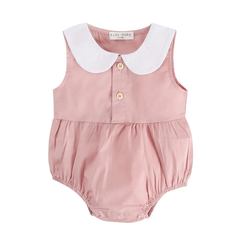 Sanlutoz Summer Cotton Baby Bodysuit Newborn Cute Plaid Clothing for Baby Girls Sleeveless Princess Toddler Infant Bodysuits