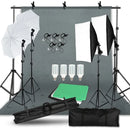 2.6x3M Photography Reflector Lighting Kit Photo Background Muslin Backdrops Softbox Umbrella Light Stand For Photo Studio