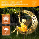 The Moonveil | Crackle Glass Solar Garden Stake Lights