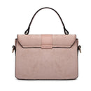 Miss Lulu WOMEN'S shoulder bag Medium Faux Leather & Suede Vintage Flap Crossbody Bag Oval Metal Ornate