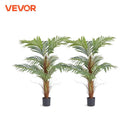 SucceBuy Artificial Palm Tree 4/5/6 FT Tall Faux Plant Secure PE Material & Anti-Tip Tilt Protection Low-Maintenance Plant