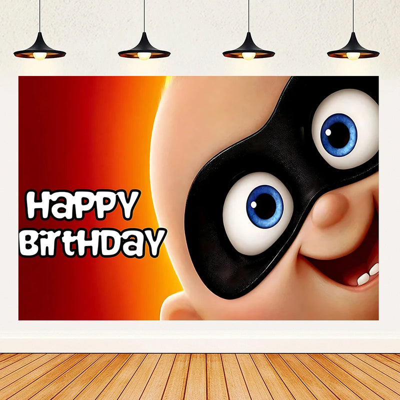 Cartoon The Incredibles Theme Boy Birthday Party Latex Balloons Cake Topper Banner Background Baby Shower Supplies For Kids Gift