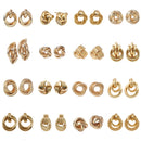 Neue Twist Ohrstecker Goldfarbe Metall Damen Ohrringe Rotierende Spirale Ausgefallene Ohrringe für Damen Europäischer Schmuck