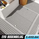 Self-Adhesive 2.4M Foam Teak Decking EVA Foam Marine Flooring Faux Boat Decking Sheet Accessories Marine Brown Black